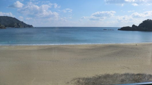 大浜海岸を見下ろす