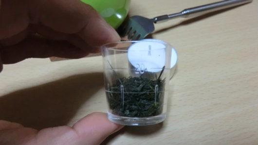 アロマポット茶葉は１０ｃｃくらい