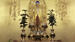 阿弥陀仏像お仏飯を２つ