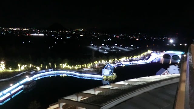 ホテルレオマから見える夜景。