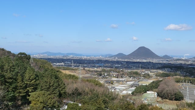 ホテルレオマから見える丸亀平野の景色。