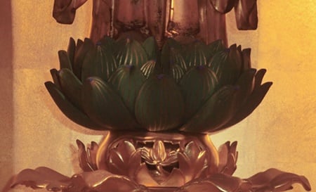 Two lotus seat under Buddha's statue