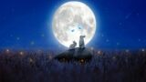 Rabbits moon illustration