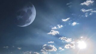 Sky sun moon