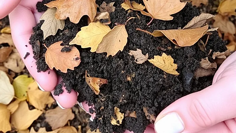 An Illustration of how to make compost from fallen leaves and pruned branches