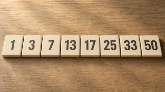 Numbered boards: 1, 3, 7, 13, 17, 25, 33, 50